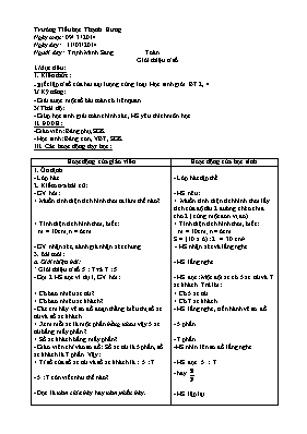 Giáo án Toán Lớp 4 - Bài Giới thiệu tỉ số - Năm học 2013-2014 - Trịnh Minh Sang